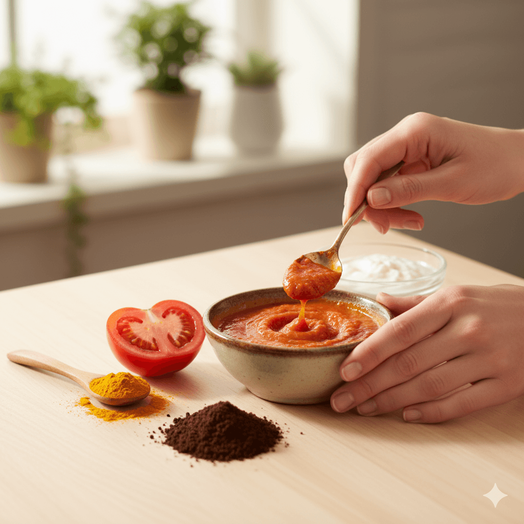 തക്കാളി മാസ്ക്: കറുത്ത പാടുകൾ ( Dark Spots) നീക്കാൻ