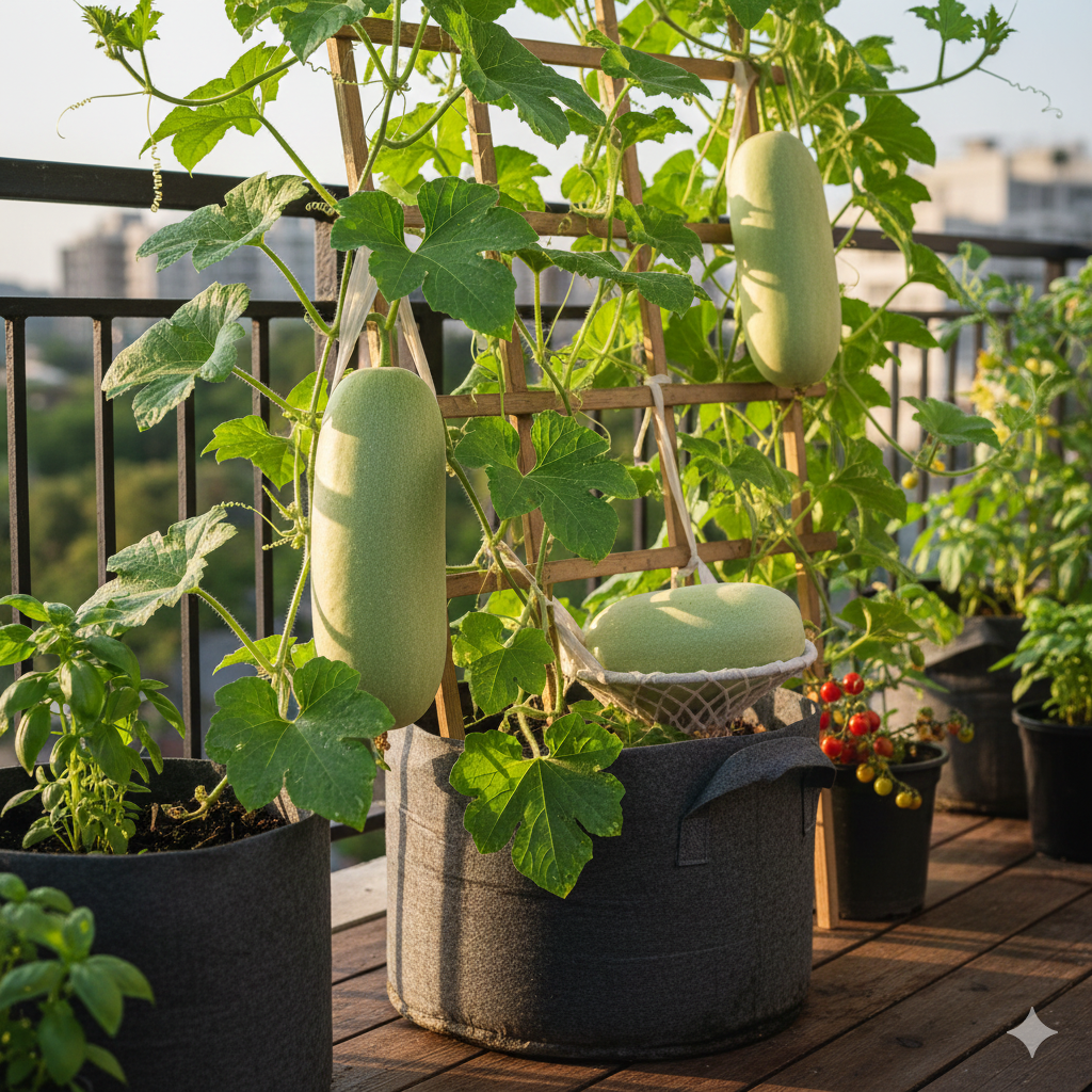 കുമ്പളങ്ങ കൃഷി : കണ്ടെയ്‌നറിൽ ?