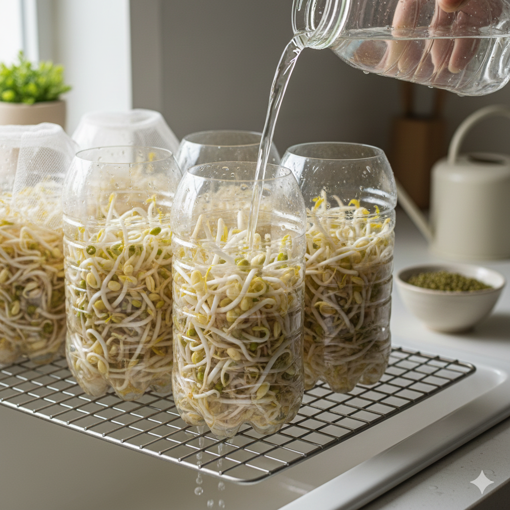 ബീൻ മുളപ്പിച്ചാലോ? പ്ലാസ്റ്റിക് കുപ്പികളിൽ