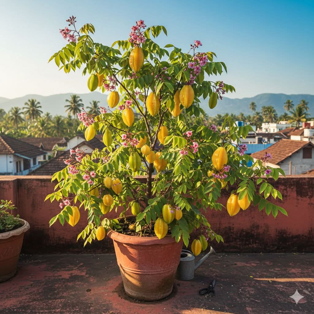 ചതുരപ്പുളി (Star Fruit) ചട്ടിയിൽ വളർത്താം